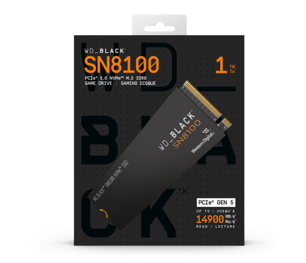 Sandisk 1TB M.2 PCIe Gen5 NVMe Black SN8100 - 1336173 - zdjęcie 2